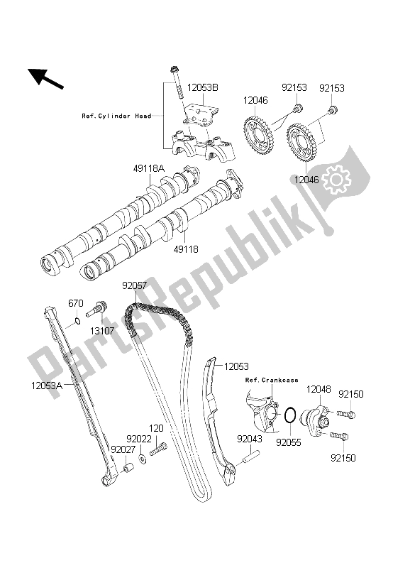 Wszystkie części do Wa? Ek (y) Rozrz? Du I Napinacz Kawasaki Ninja ZX 10 RR 1000 2004