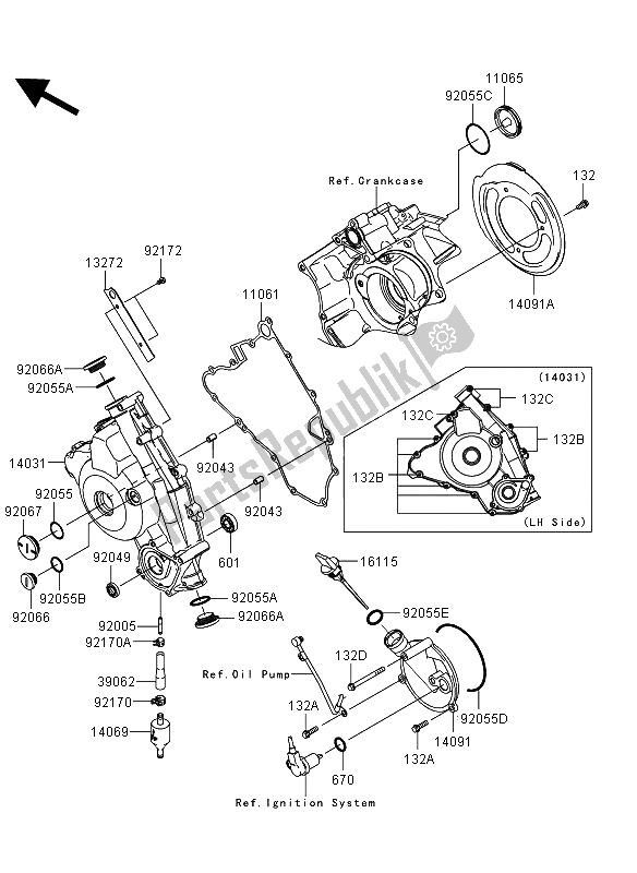 All parts for the Engine Cover(s) of the Kawasaki KVF 750 4X4 EPS 2013