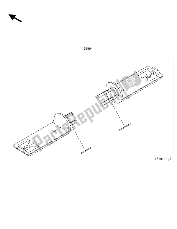 All parts for the Accessory (foot Peg) of the Kawasaki Vulcan S ABS 650 2015