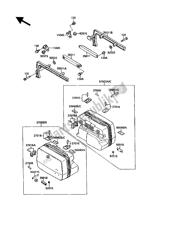 All parts for the Accessory(option) of the Kawasaki 1000 GTR 1986