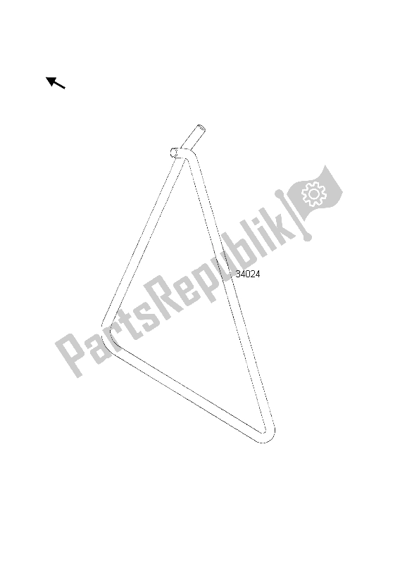 All parts for the Stand of the Kawasaki KX 85 SW 2002