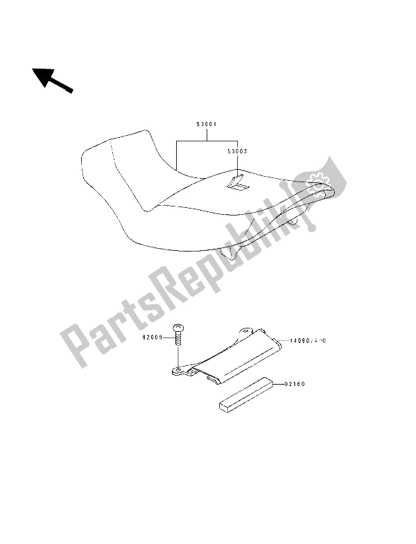 Wszystkie części do Siedzenie Kawasaki ZZ R 1100 1993