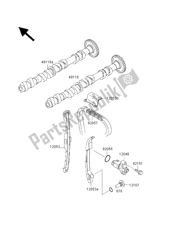 Tutte le parti per il Albero A Camme E Tenditore del Kawasaki Ninja ZX 9R 900 2000