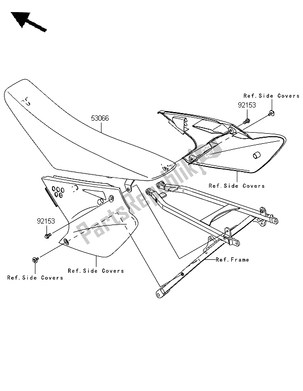 Todas las partes para Asiento de Kawasaki KX 250F 2006