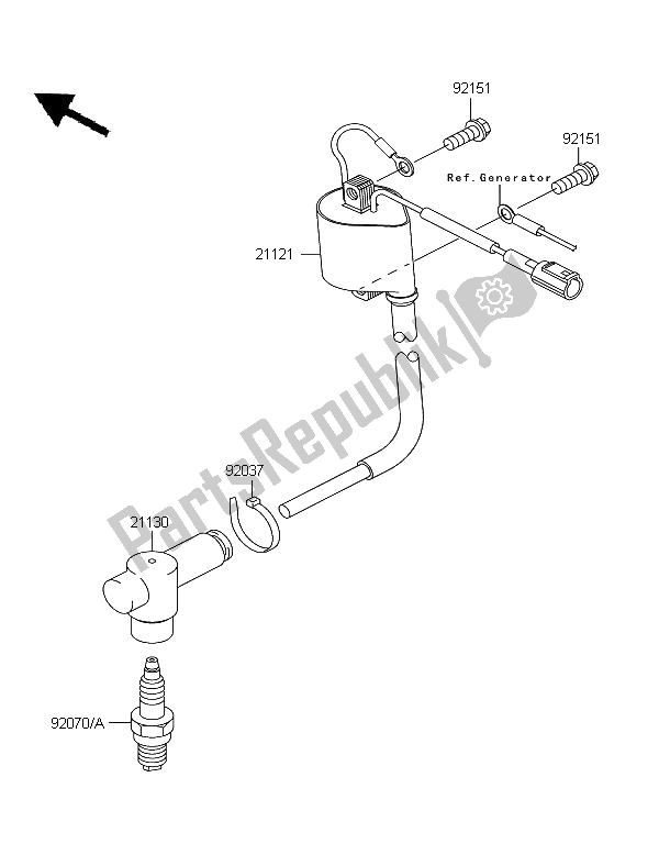 All parts for the Ignition System of the Kawasaki KX 85 SW LW 2006