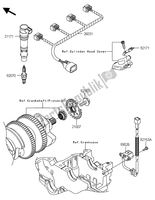 Toutes les pièces pour le Système De Mise à Feu du Kawasaki ZZR 1400 ABS 2014