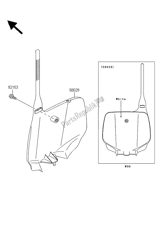 Toutes les pièces pour le Accessoire du Kawasaki KX 85 SW LW 2009