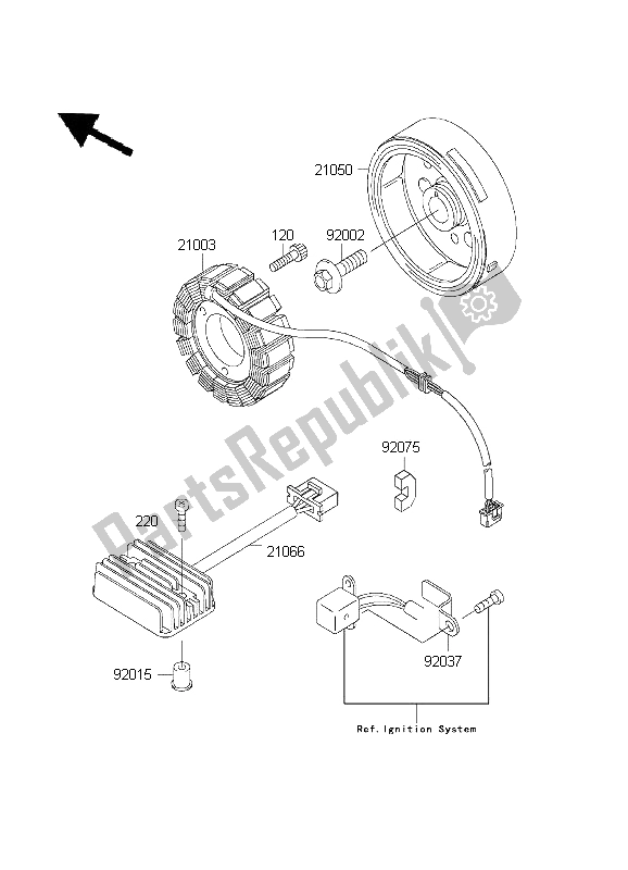 Wszystkie części do Generator Kawasaki EL 252 2001