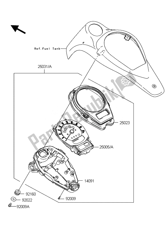 All parts for the Meter of the Kawasaki VN 1700 Classic Tourer ABS 2011