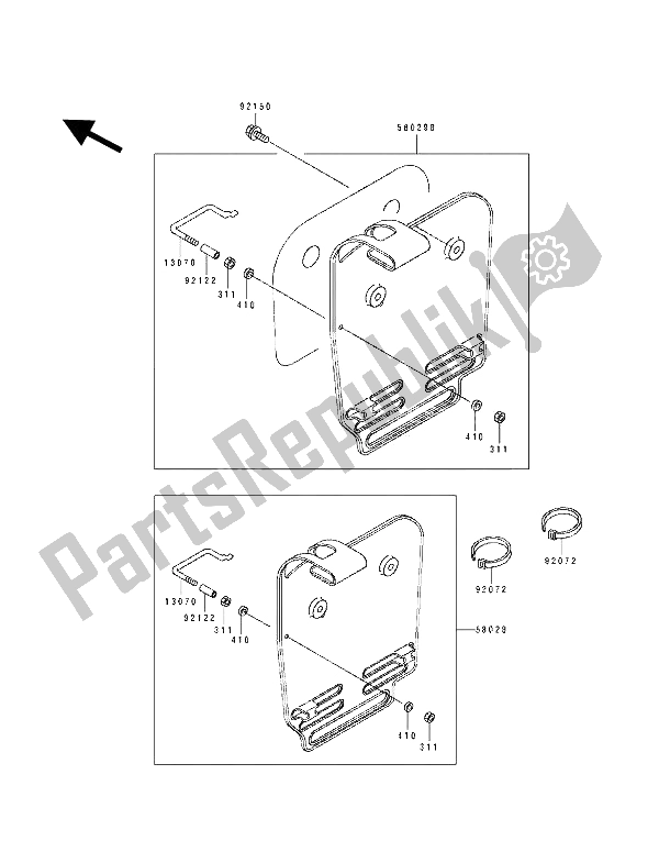 Tutte le parti per il Accessorio del Kawasaki KX 60 1990