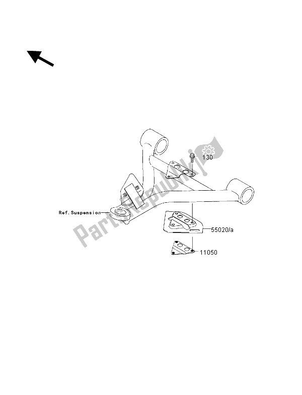 All parts for the Optional Parts (arm Guard) of the Kawasaki KVF 300 Prairie 4X4 2002