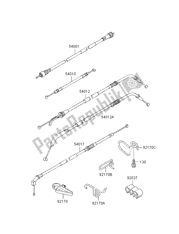 All parts for the Cables of the Kawasaki ZZ R 1100 1998