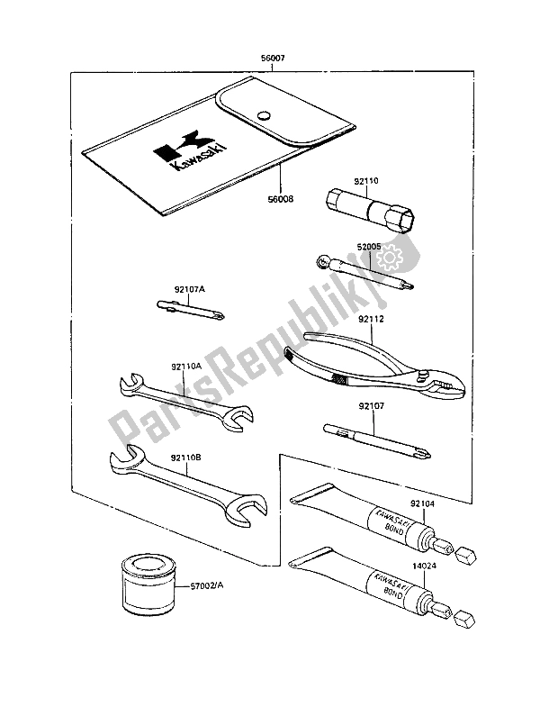 Toutes les pièces pour le Outils Propriétaires du Kawasaki GT 550 1988