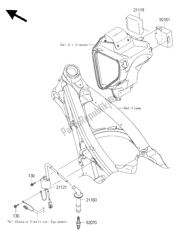 Tutte le parti per il Sistema Di Accensione del Kawasaki KLX 450R 2015