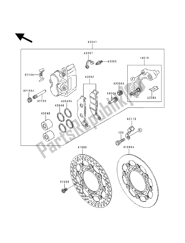 Todas las partes para Freno Frontal de Kawasaki KX 250 1994