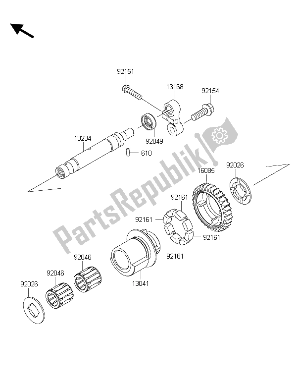 All parts for the Balancer of the Kawasaki Z 1000 SX ABS 2015