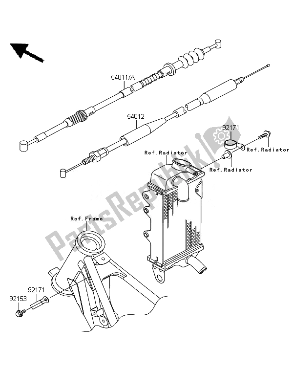 All parts for the Cables of the Kawasaki KX 85 SW LW 2010