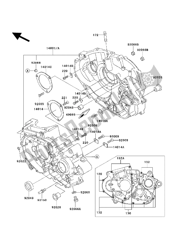 Wszystkie części do Korbowód Kawasaki KLX 650 1993