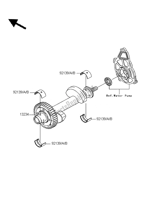 Tutte le parti per il Equilibratore del Kawasaki ER 6N 650 2010