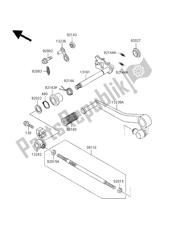 Toutes les pièces pour le Mécanisme De Changement De Vitesse du Kawasaki ZXR 750 1995