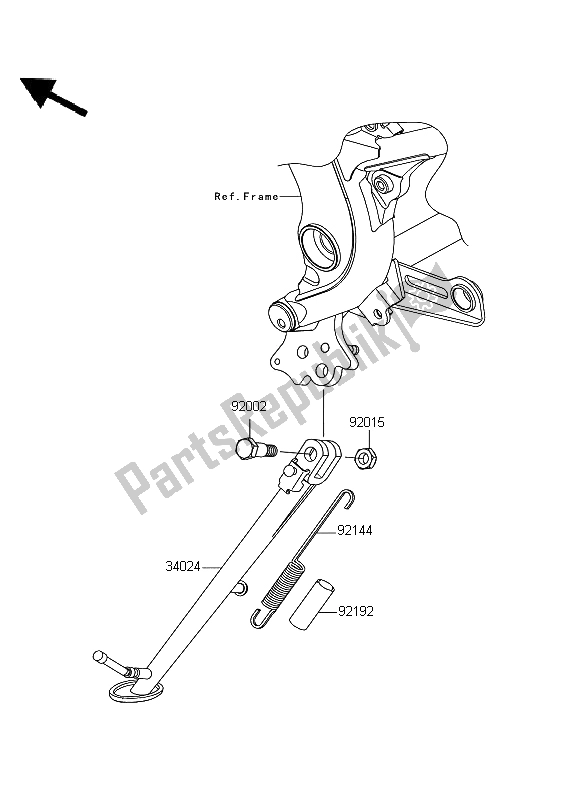 Tutte le parti per il In Piedi del Kawasaki ER 6N 650 2009