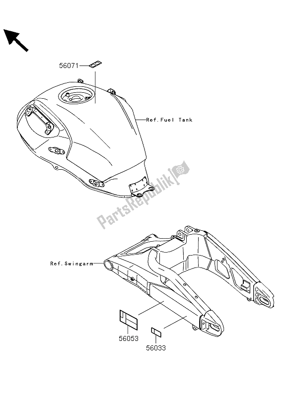 Todas las partes para Etiquetas de Kawasaki Versys ABS 650 2013