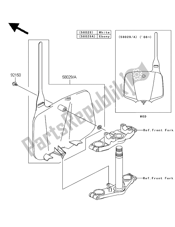 Tutte le parti per il Accessorio del Kawasaki KLX 110 2009