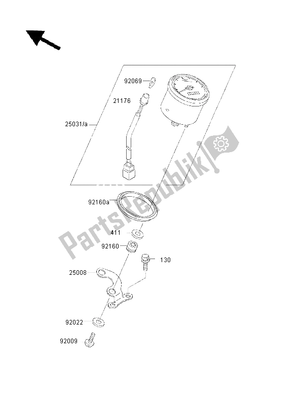 Toutes les pièces pour le Mètre du Kawasaki KVF 300 2000