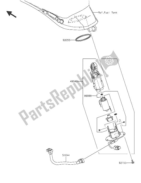 Todas las partes para Bomba De Combustible de Kawasaki Vulcan S 650 2016