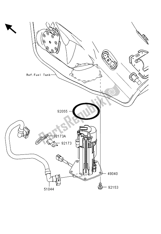 Todas as partes de Bomba De Combustivel do Kawasaki Ninja ZX 10R 1000 2013