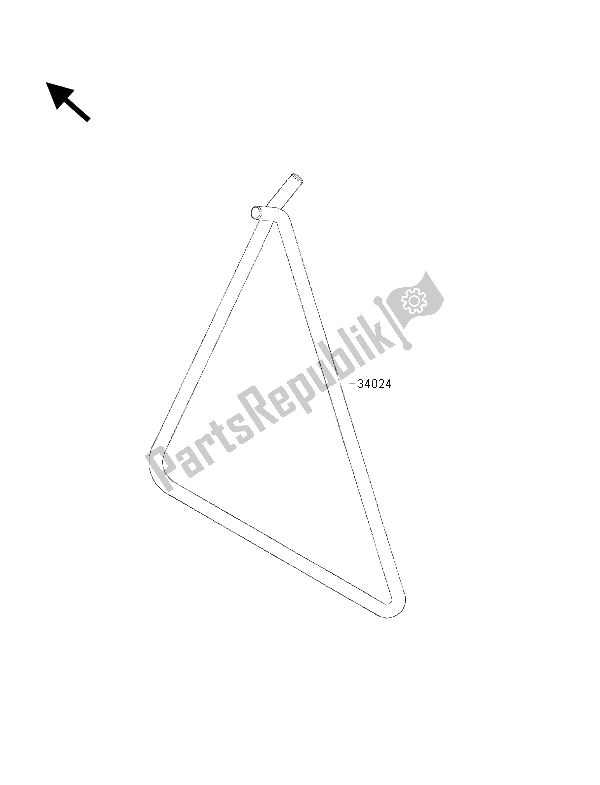 All parts for the Stand of the Kawasaki KX 85 SW 2001