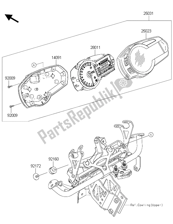 Tutte le parti per il Meter (s) del Kawasaki Z 1000 SX ABS 2015