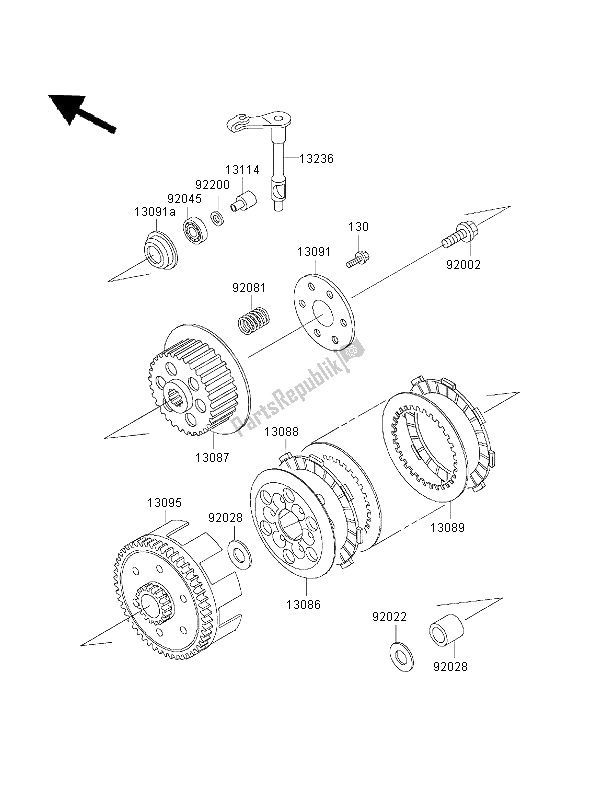 Toutes les pièces pour le Embrayage du Kawasaki KX 65 2001