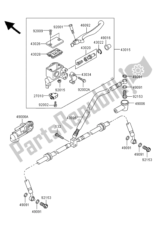 Wszystkie części do Przedni Cylinder G?ówny Kawasaki KVF 360 4X4 2013