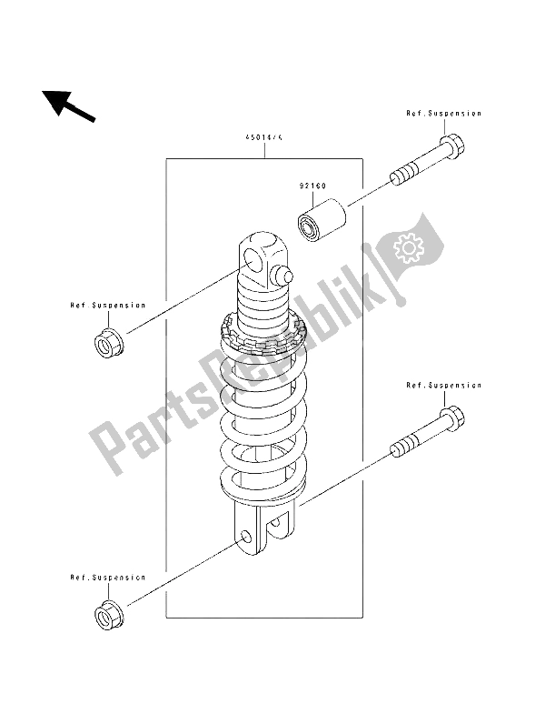 Tutte le parti per il Ammortizzatore del Kawasaki ZXR 750 1991