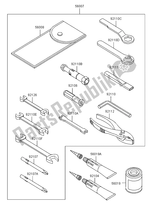 All parts for the Owners Tools of the Kawasaki VN 800 Classic 2006