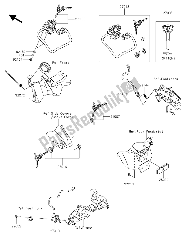 Todas as partes de Chave De Ignição do Kawasaki Vulcan S ABS 650 2015