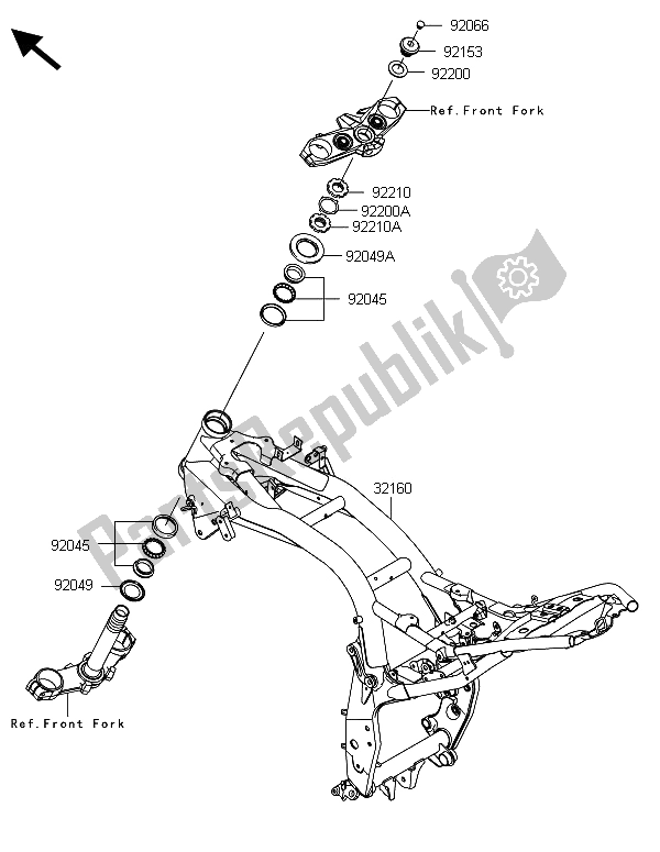 Todas las partes para Marco de Kawasaki Z 800 ABS BDS 2013