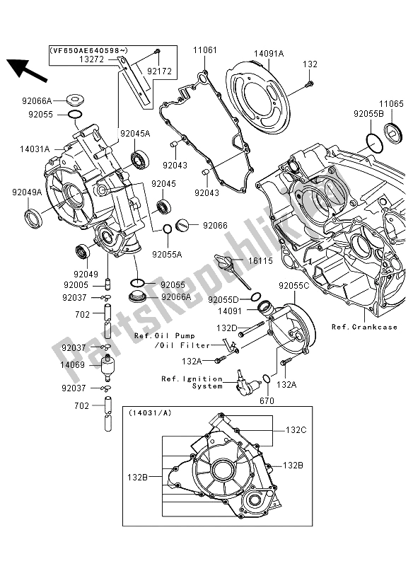 Todas las partes para Cubiertas Del Motor de Kawasaki KVF 650 4X4 2009