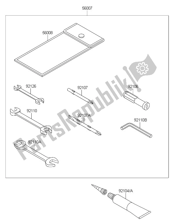 All parts for the Owners Tools of the Kawasaki Vulcan 1700 Voyager ABS 2016