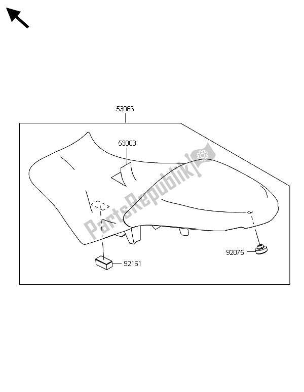 All parts for the Seat of the Kawasaki Versys 1000 ABS 2014