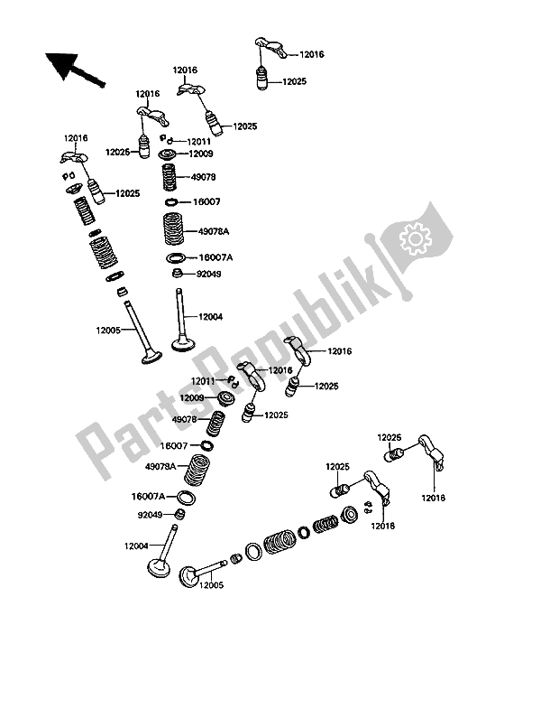 Wszystkie części do Zawory Kawasaki VN 750 Twin 1994