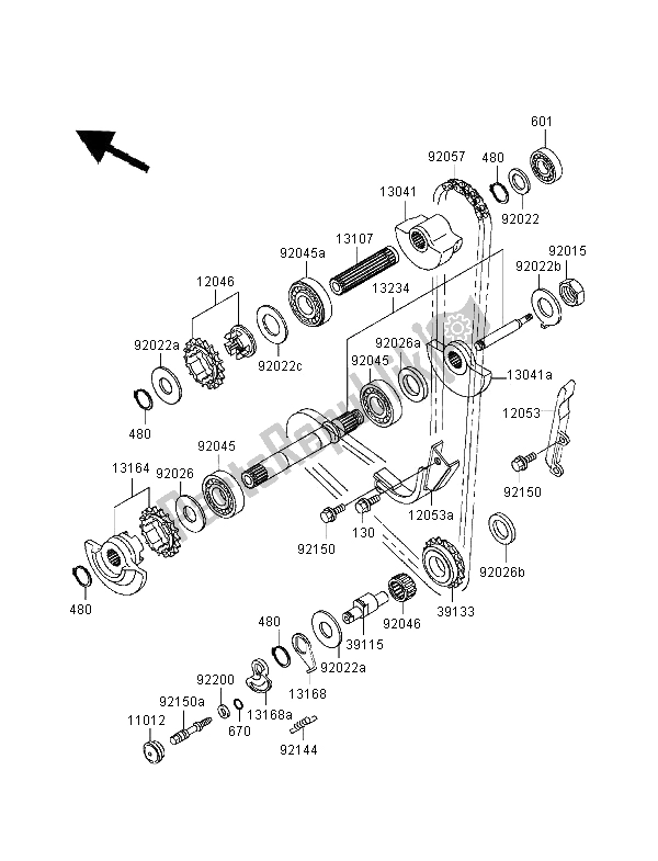 Wszystkie części do Stabilizator Kawasaki KLR 650 1996