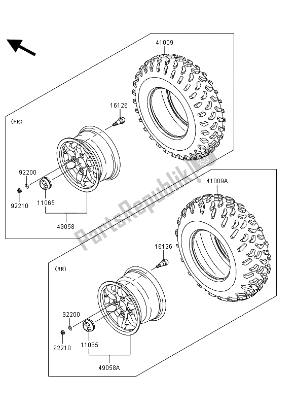 All parts for the Tires of the Kawasaki KVF 750 4X4 EPS 2013