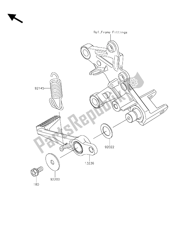 Todas las partes para Pedal De Freno de Kawasaki Ninja H2 1000 2015