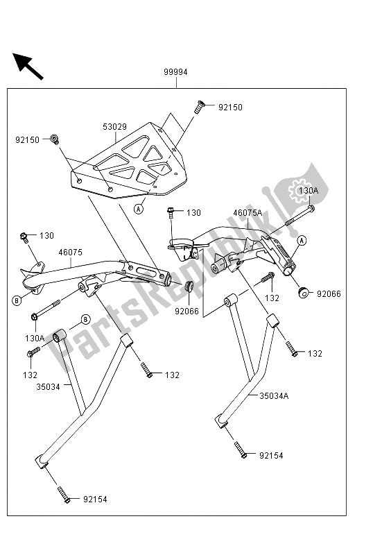 All parts for the Accessory (topcase Bracket) of the Kawasaki ER 6F ABS 650 2013