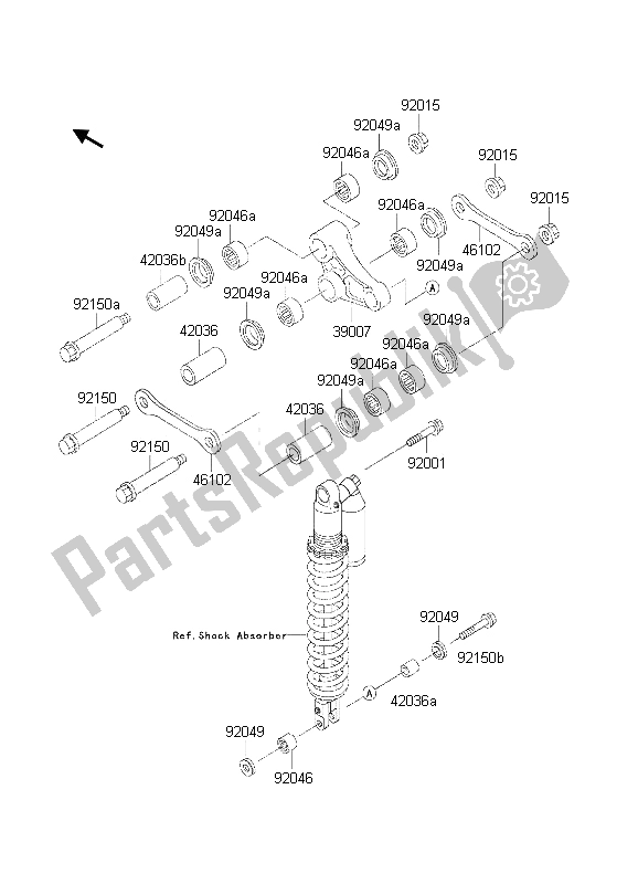 Todas las partes para Suspensión de Kawasaki KDX 200 2002