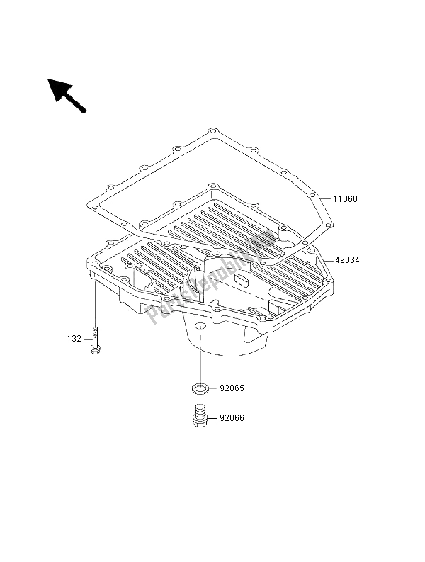Wszystkie części do Miska Olejowa Kawasaki Ninja ZX 6R 600 2000