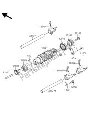 tambour de changement de vitesse et fourchette de changement de vitesse