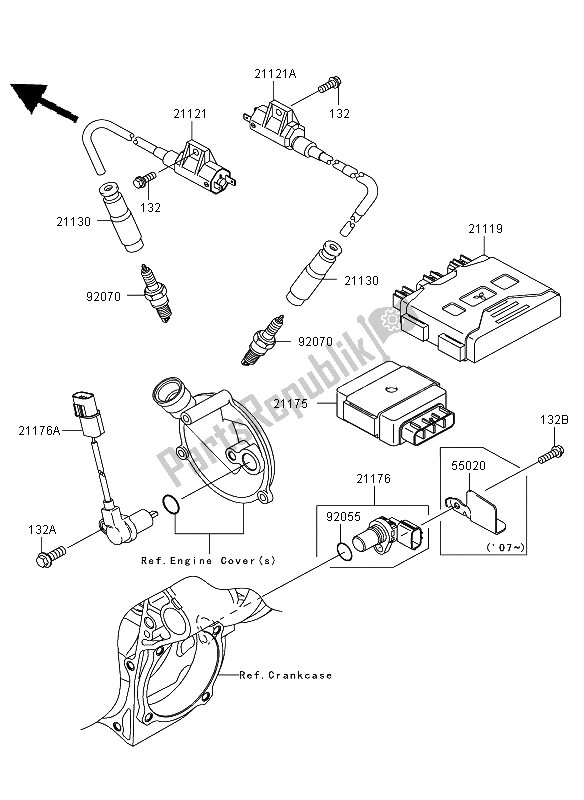 Todas las partes para Sistema De Encendido de Kawasaki KVF 650 4X4 2008